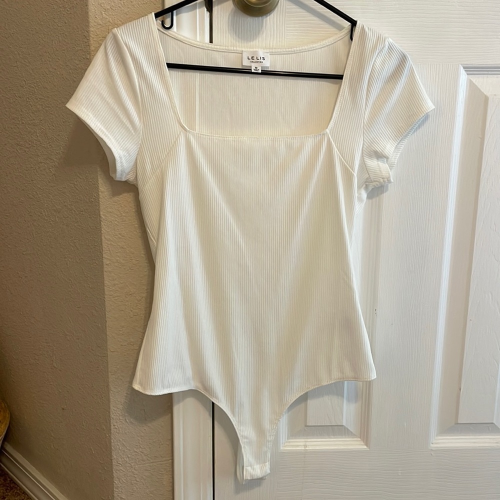 Squareneck Ribbed Bodysuit